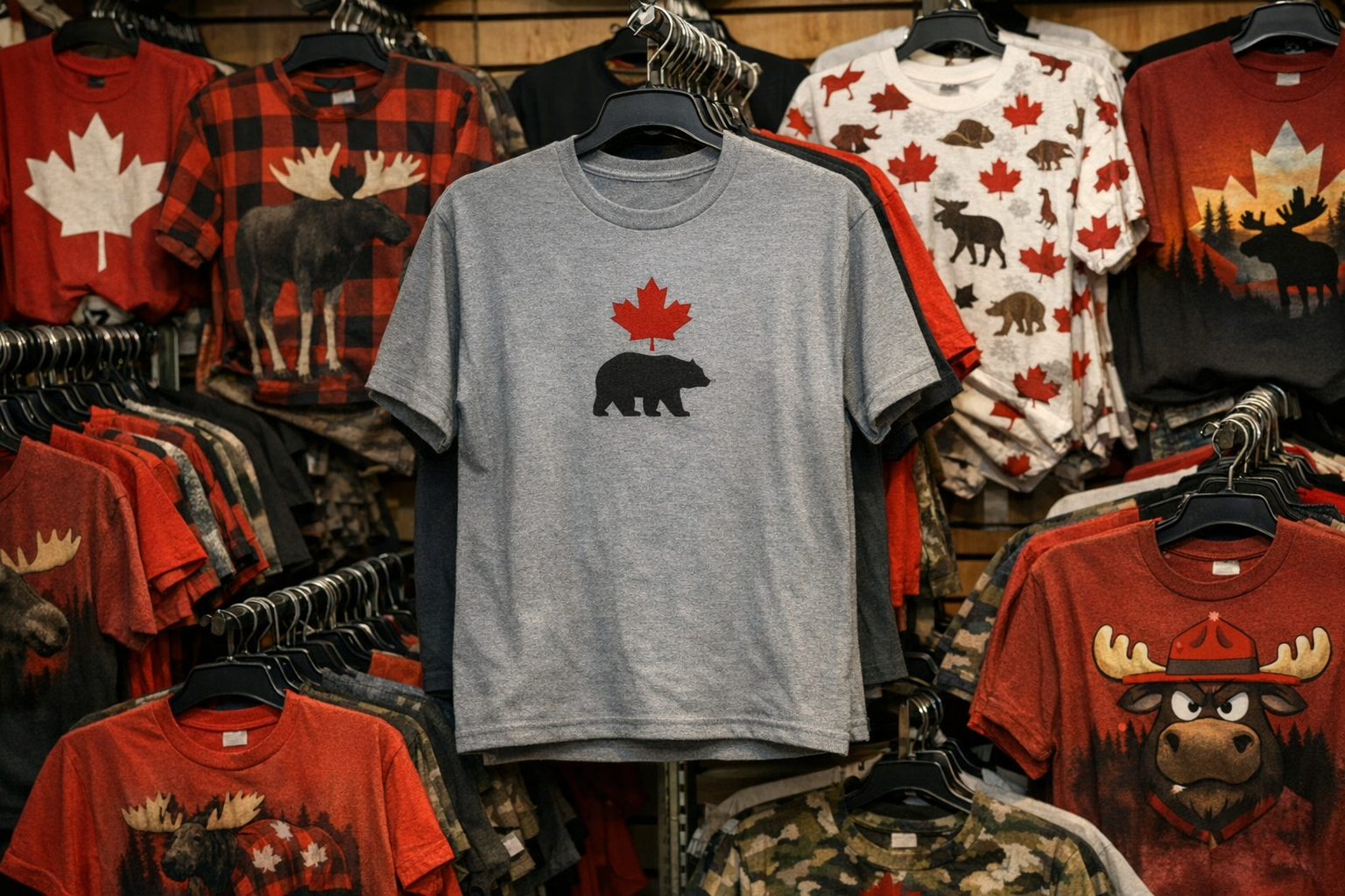 Funny Canadian shirt design example with clean layout and sharp humor