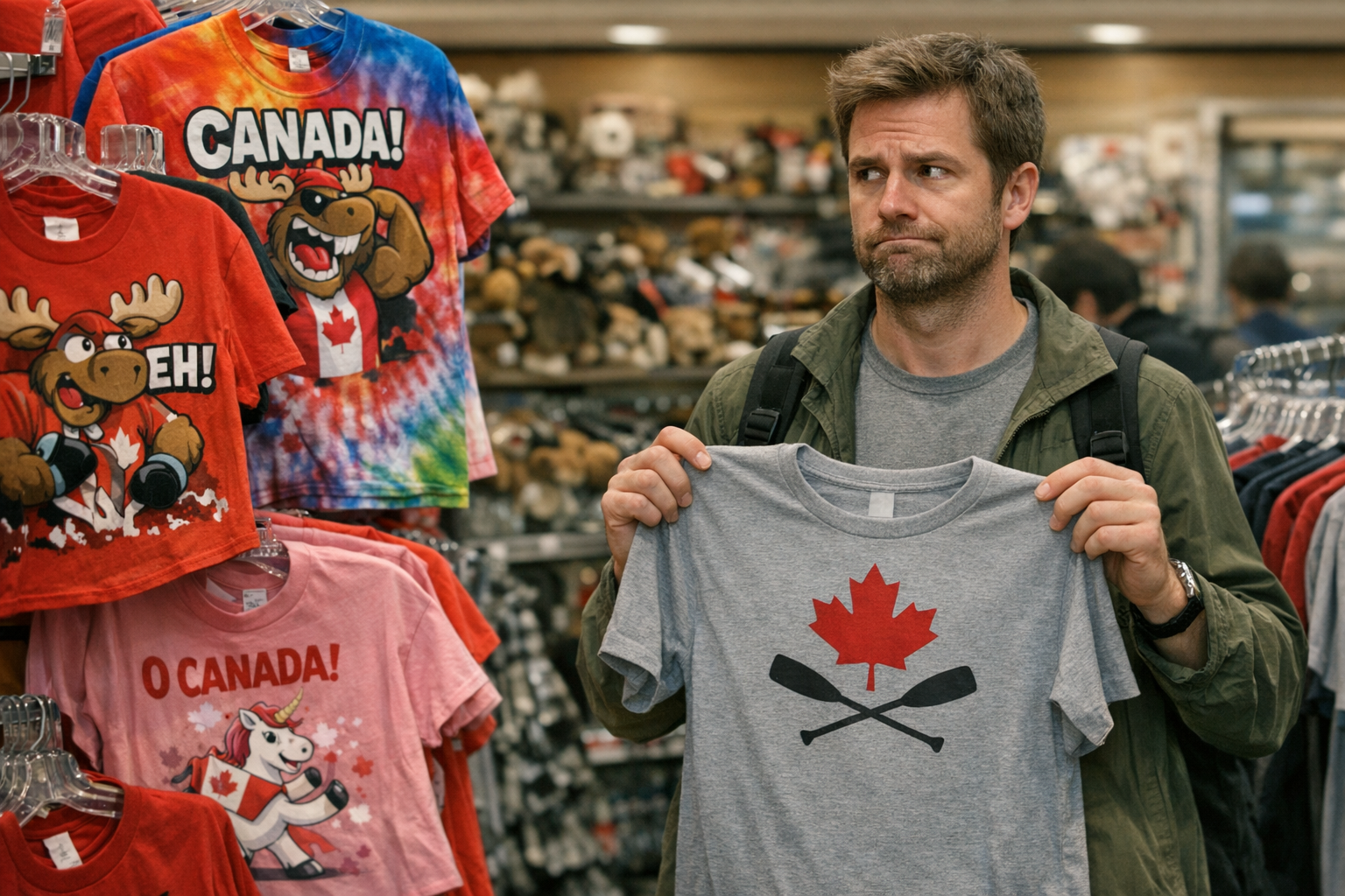 Premium styled funny Canadian t-shirts showing wearable humor