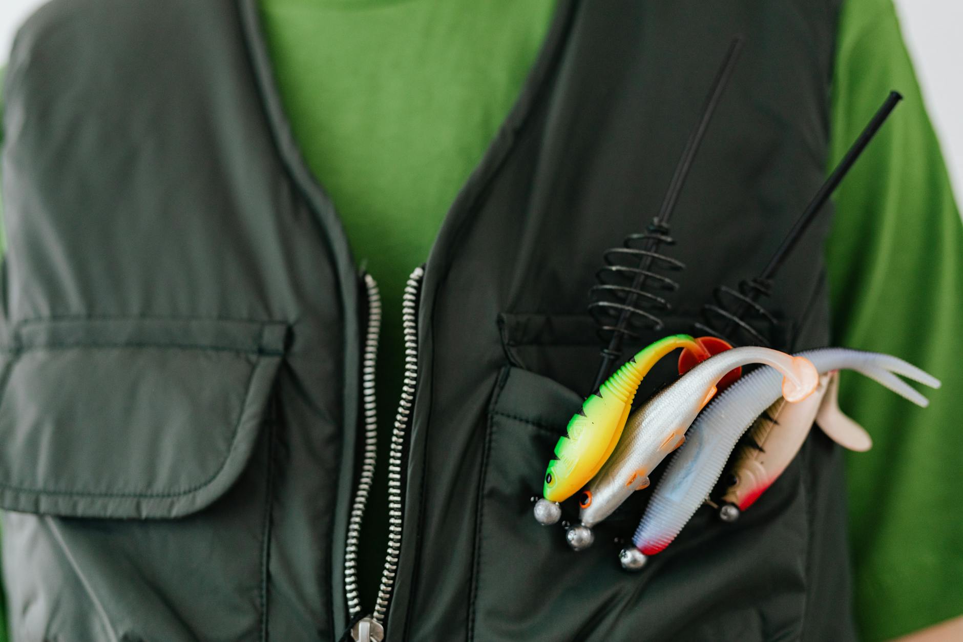 Close-up of a funny fishing shirt with a catchy slogan