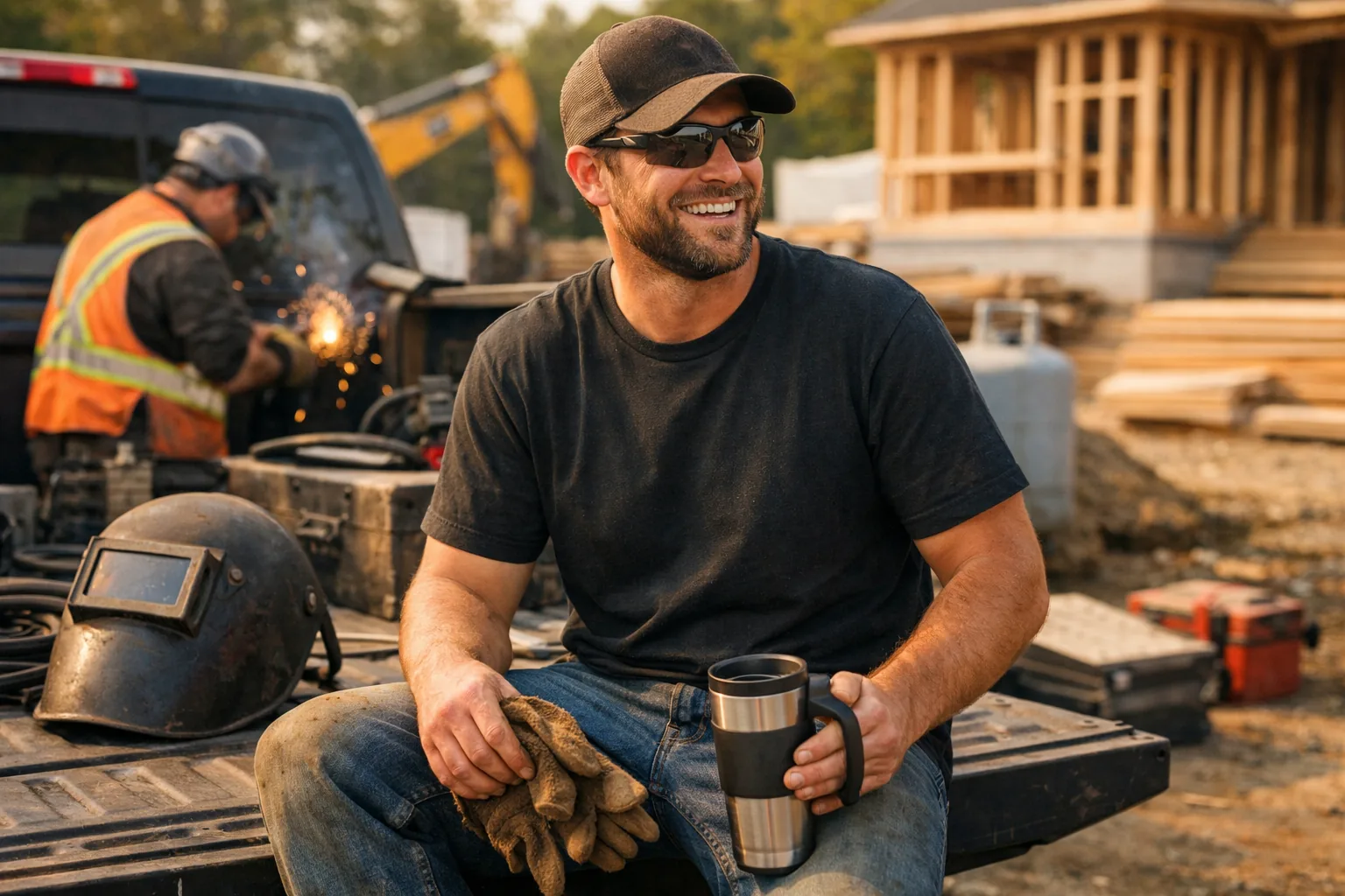 Blue collar funny shirts for tradespeople, welders, and jobsite legends